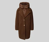 Teddy-Mantel mit Steppeinsatz und Knopfverschluss