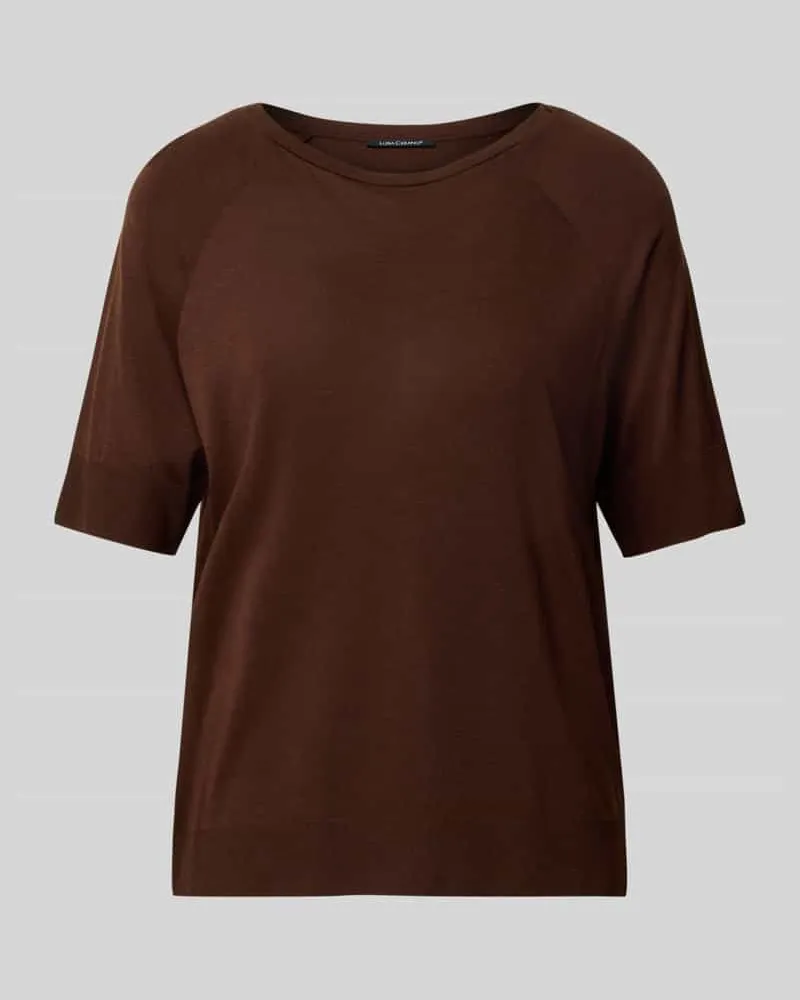 Luisa Cerano Shirt aus Lyocell-Mix Dunkelbraun