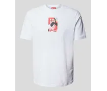 T-Shirt mit Label-Print