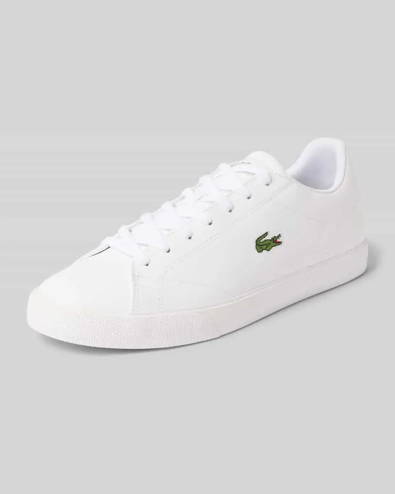 Lacoste Low Top Sneaker aus Leder-Mix Weiss