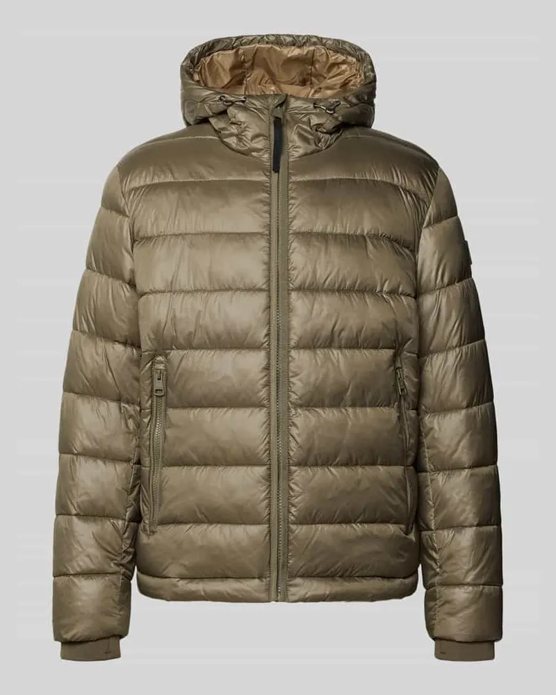 Strellson Regular Fit Steppjacke mit Storm Cuffs Modell 'BAVENO Oliv