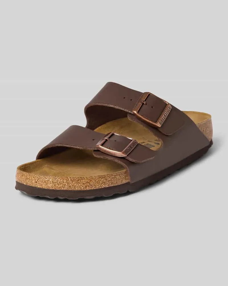 Birkenstock Slipper mit Logo-Detail Modell 'Arizona Dunkelbraun