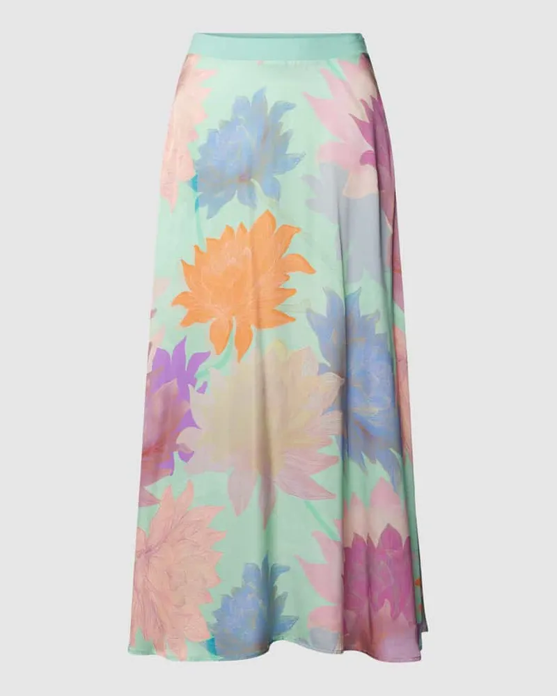 Oilily Midirock mit floralem Allover-Print Modell 'SAYGE Ocean