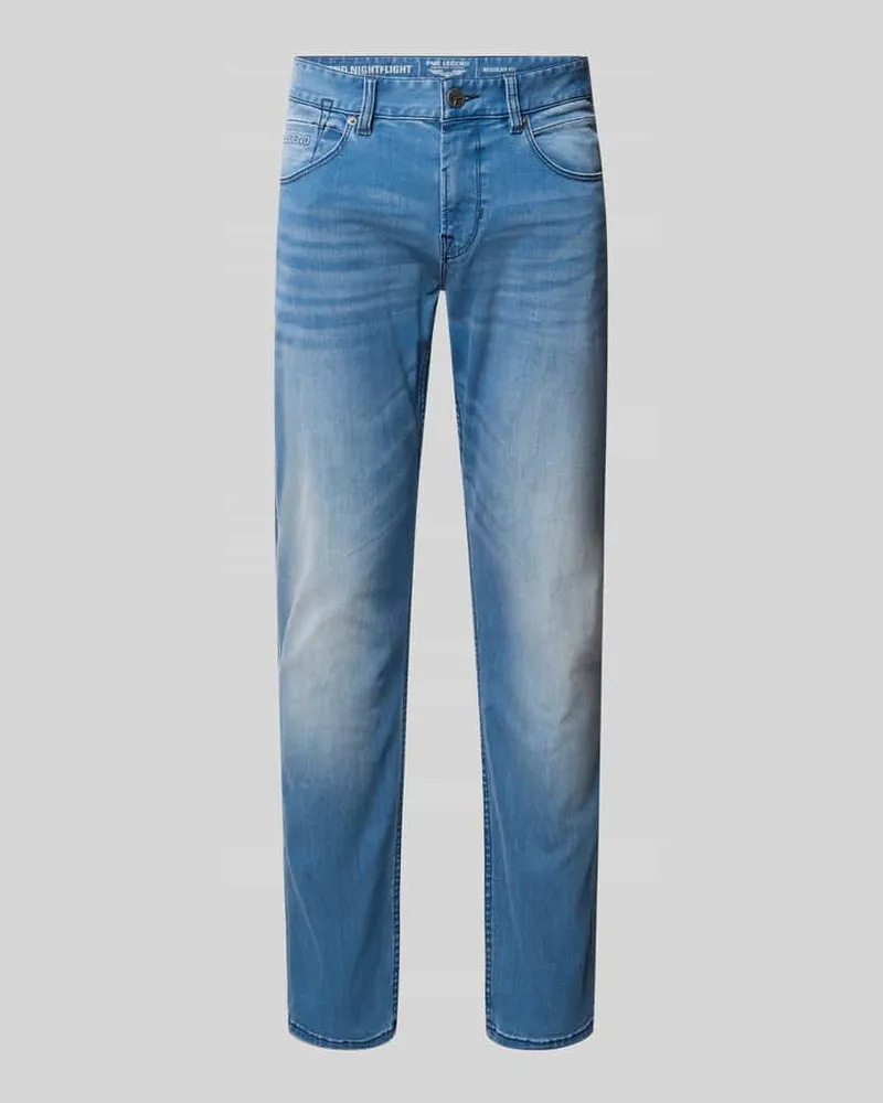PME Legend Straight Fit Jeans aus Baumwoll-Mix mit Viskose-Anteil Modell 'NIGHTFLIGHT Marine