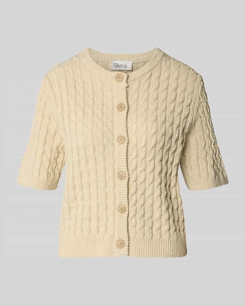 My Essential Wardrobe Cardigan aus Baumwoll-Leinen-Mix Modell 'Diva Sand