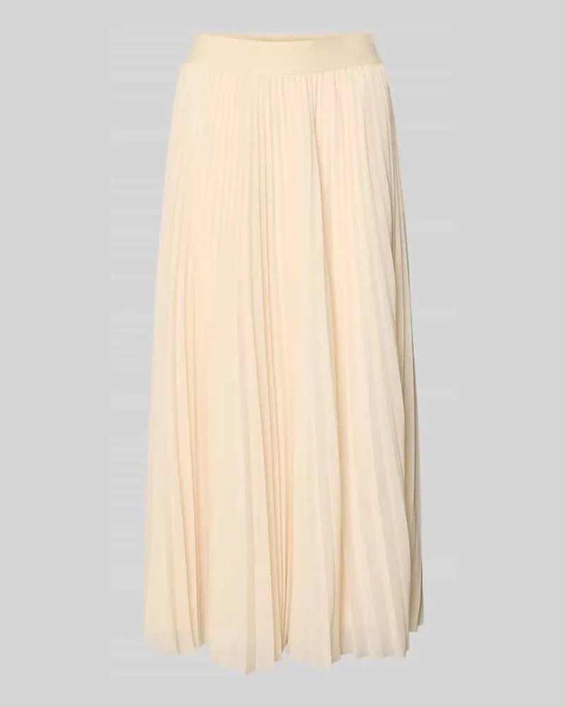 Vera Mont Plisseerock mit elastischem Bund Hellgelb