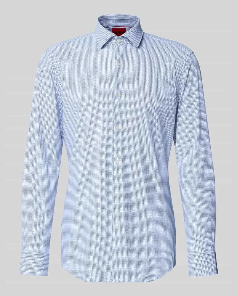 HUGO BOSS Slim Fit Businesshemd mit Kentkragen Modell 'KENNO Hellblau