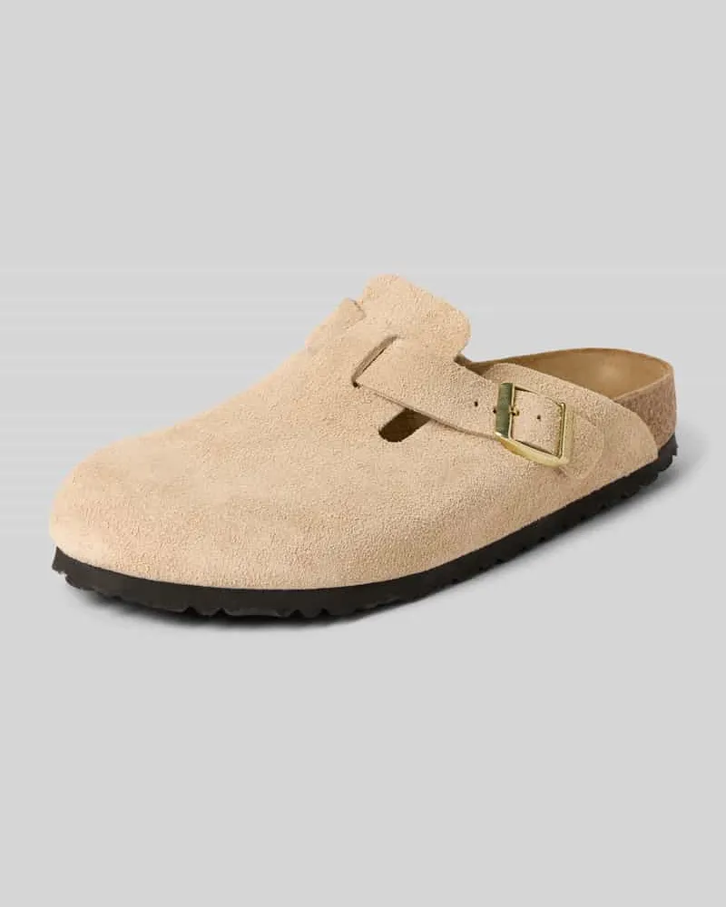 Birkenstock Hausschuhe mit Logo-Prägung Modell 'Boston Sand