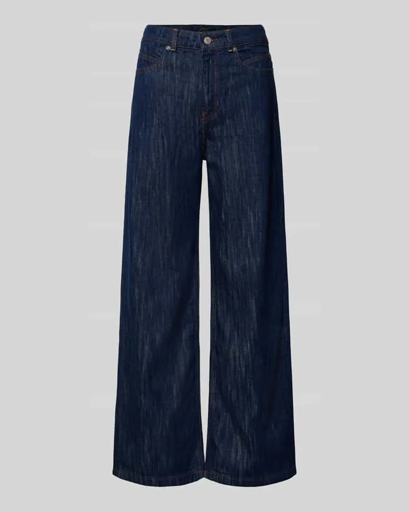 HUGO BOSS Wide Fit Jeans Dark Wash aus reiner Baumwolle Dunkelblau