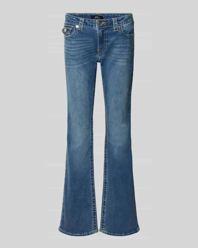 True Religion Bootcut Jeans mit Eingrifftaschen Modell 'BECCA Jeansblau
