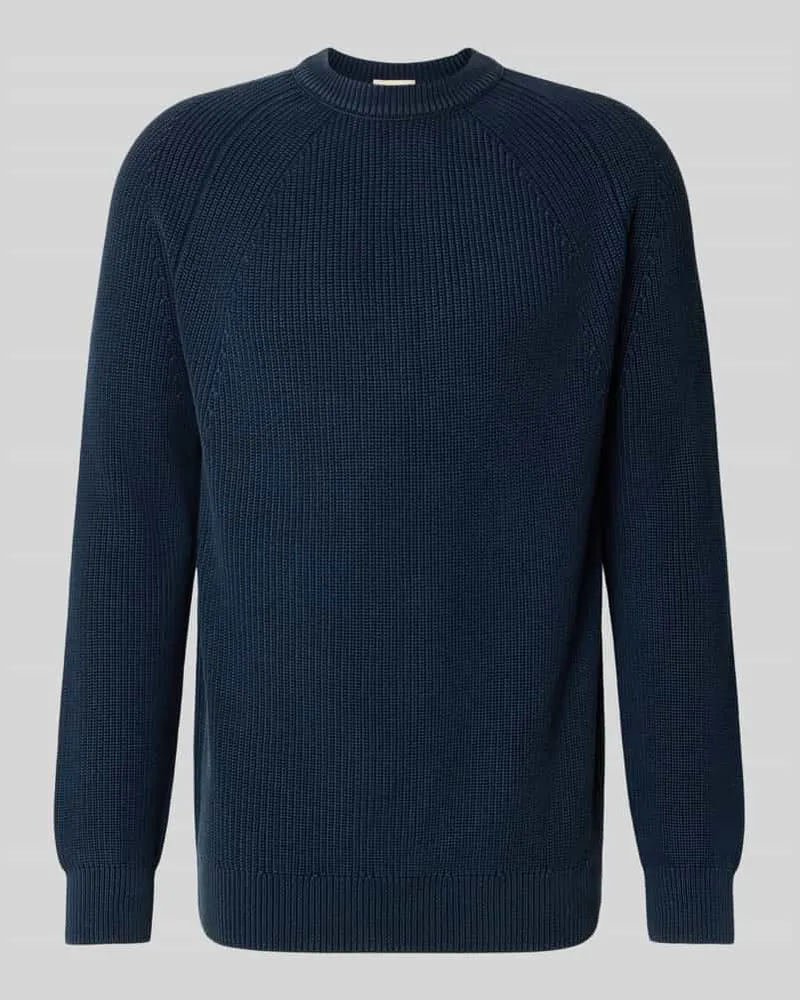 Drykorn Strickpullover mit Rundhalsausschnitt Dunkelblau