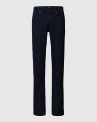 HUGO BOSS Jeans mit Label-Patch Modell 'Delaware Blau