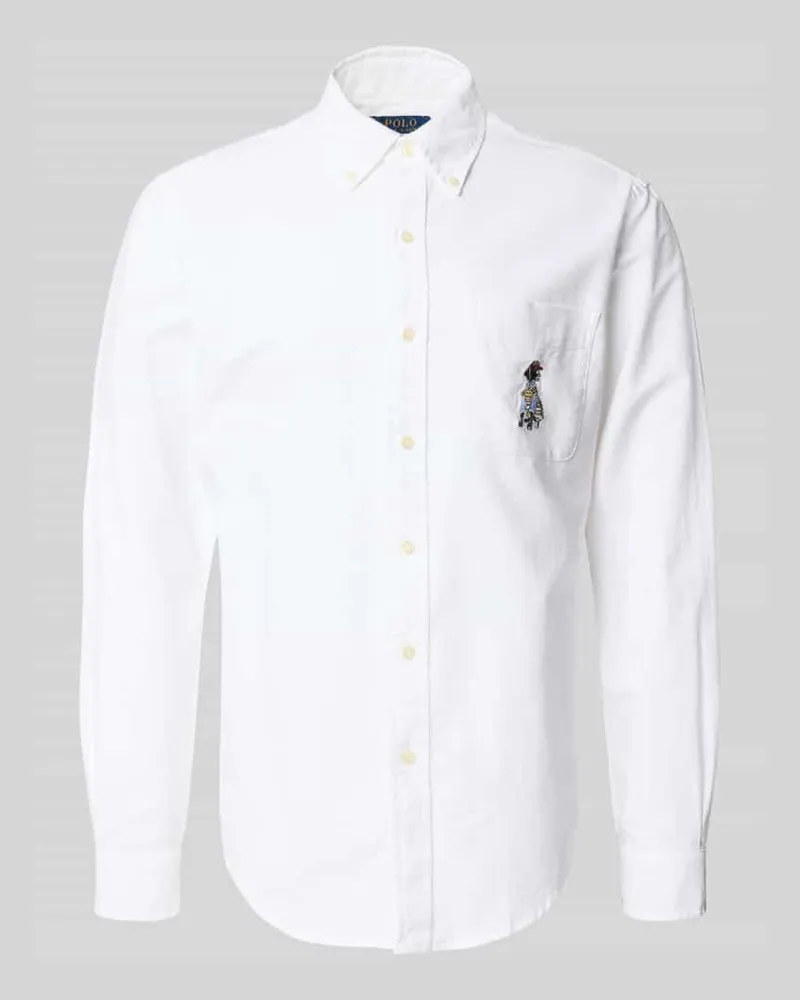 Ralph Lauren Freizeithemd mit Knopfleiste Weiss