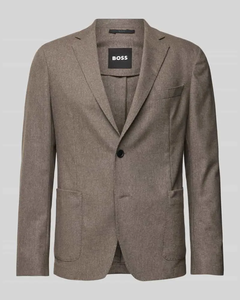HUGO BOSS Sakko mit Reverskragen Modell 'Hanry Taupe