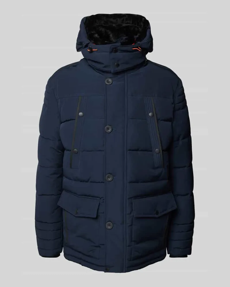 McNeal Steppjacke mit Label-Detail Marine