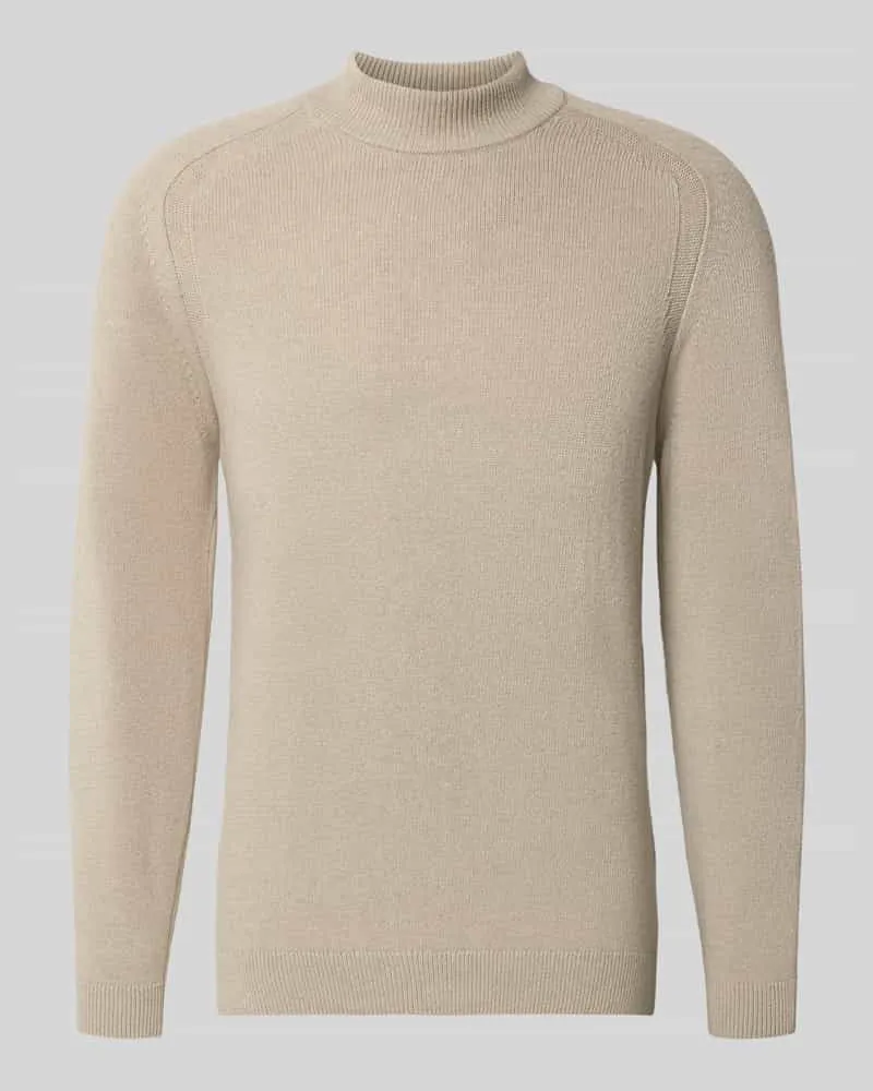 JOOP! Regular Fit Pullover aus Viskose-Woll-Mix Modell 'Wylandor Beige