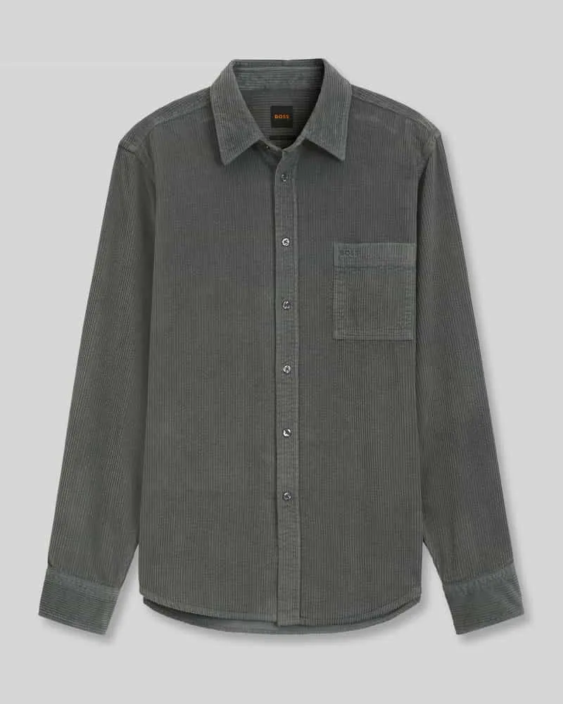 HUGO BOSS Regular Fit Freizeithemd aus reiner Baumwolle Modell 'Relegant Khaki