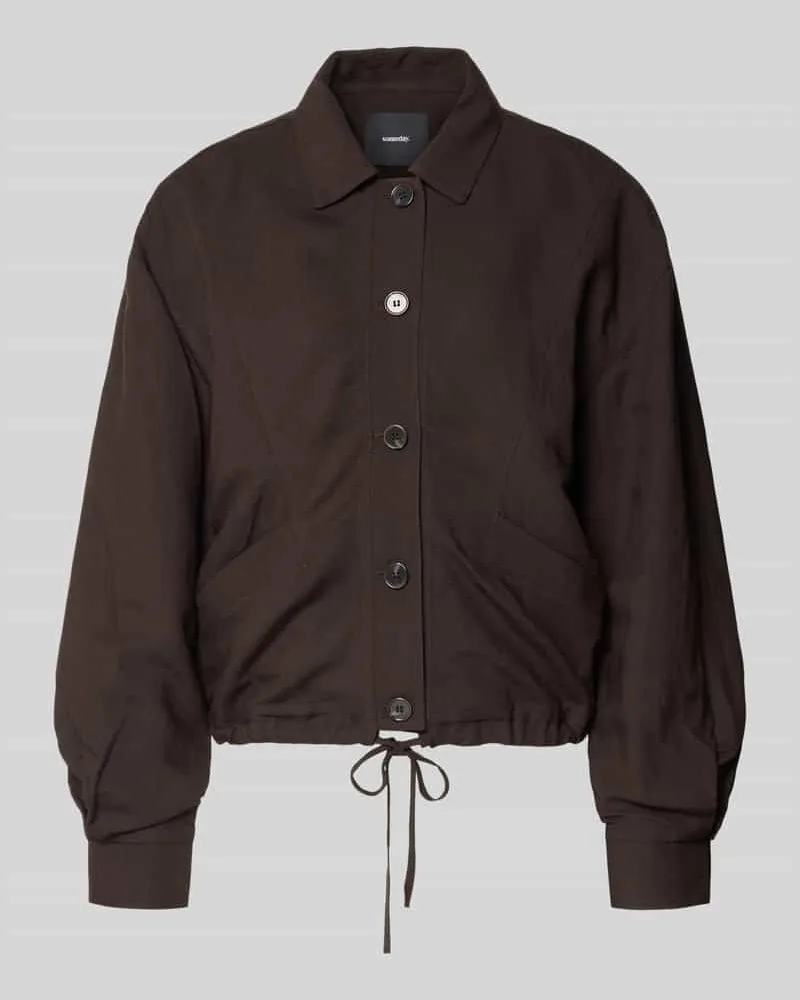 someday. Jacke mit Umlegekragen Modell 'Nisari Schoko