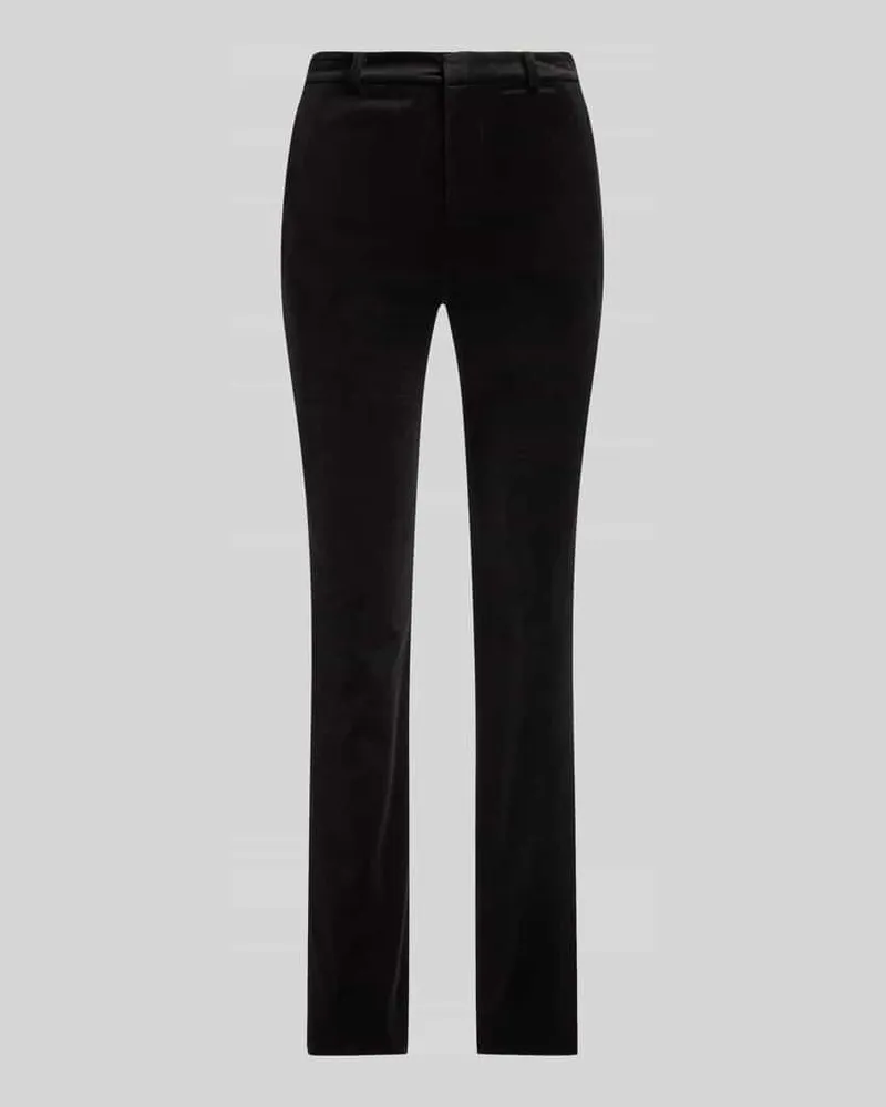 Ralph Lauren Regular Fit Business-Hose mit Samtstruktur Black