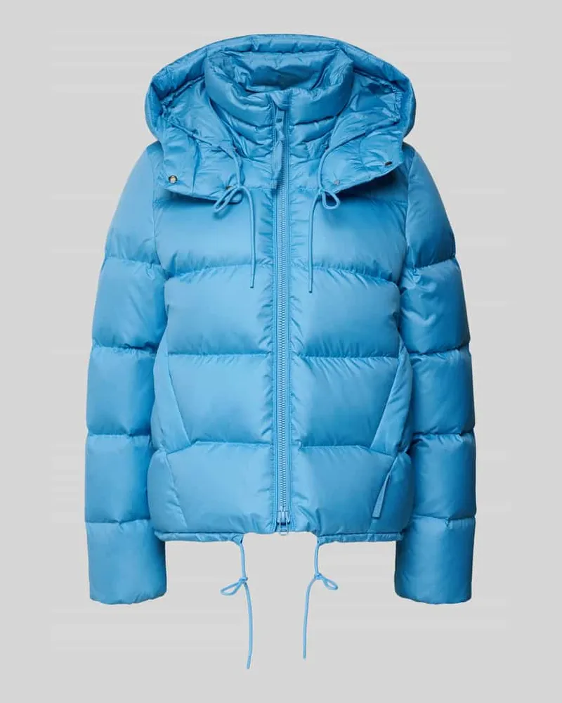 Marc O'Polo Boxy Fit Daunenjacke mit abnehmbarer Kapuze Hellblau