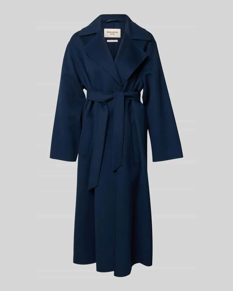 Max Mara Regular Fit Mantel aus Schurwoll-Mix Modell 'OPEROSO Marine