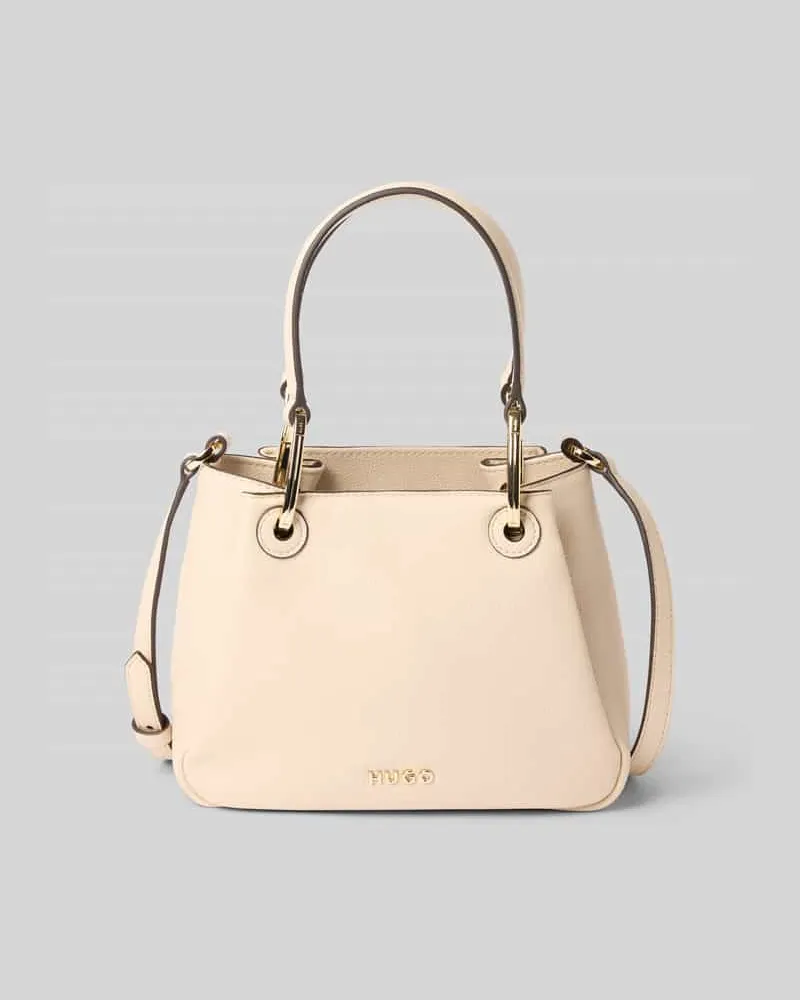 HUGO BOSS Umhängetasche im Leder-Optik Modell 'Orin 2.0_Tote Mini Ecru