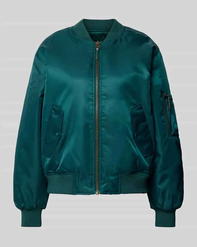 Anine Bing Bomberjacke mit Pattentaschen Gruen
