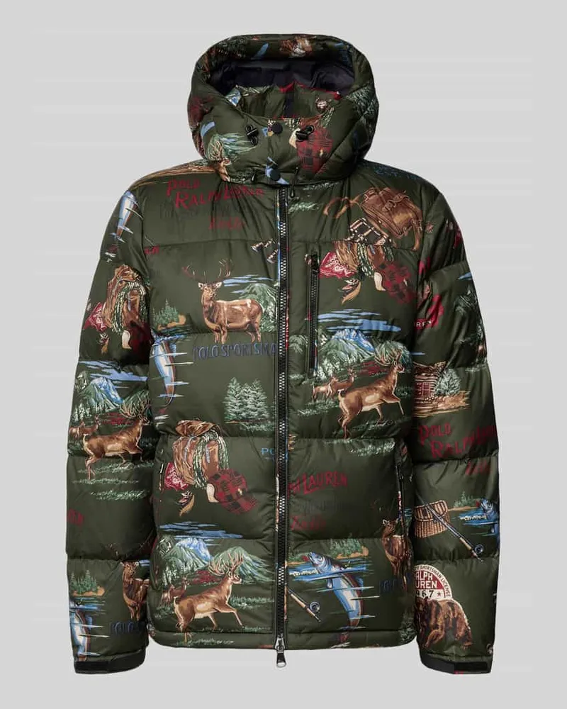 Ralph Lauren Steppjacke mit Kapuze Dunkelgruen