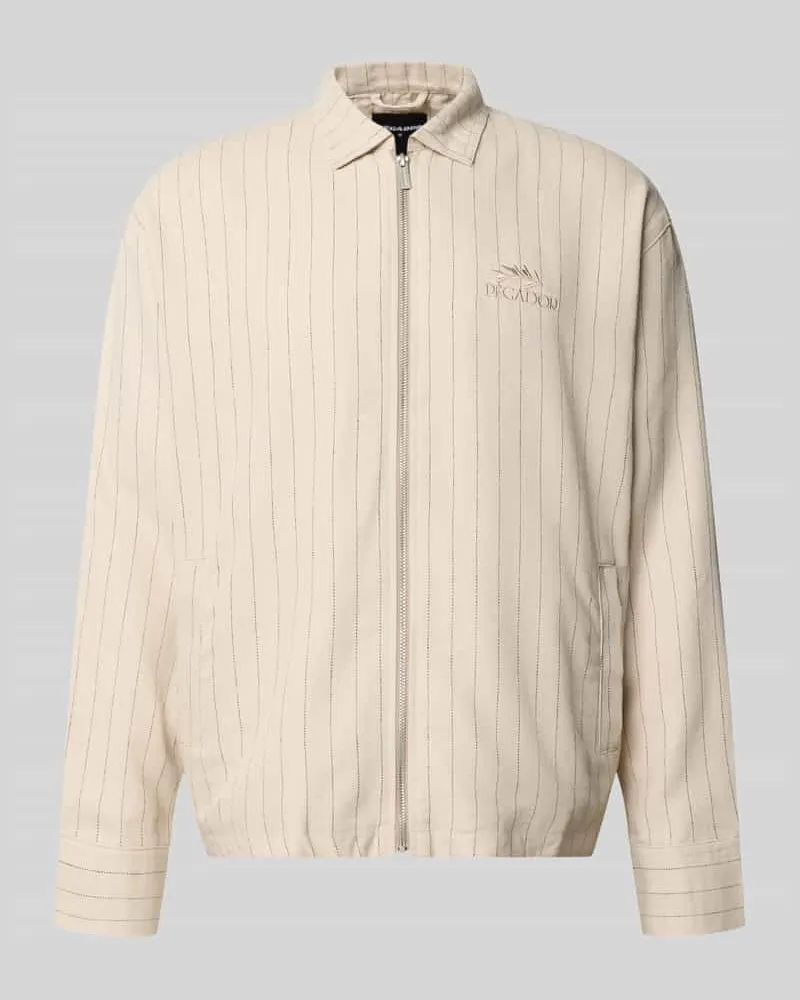 PEGADOR Overshirt aus Viskose-Mix mit Logo-Stitching Modell 'Sistelo Offwhite