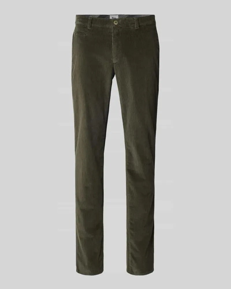 Brax Slim Fit Cordhose mit Gesäßtaschen Modell 'Fabio Gruen