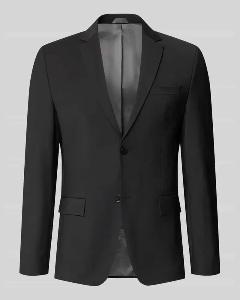Calvin Klein 2-Knopf-Sakko in unifarbenem Design Black