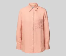 Regular Fit Leinenbluse aus leichter Qualität mit Brusttasche