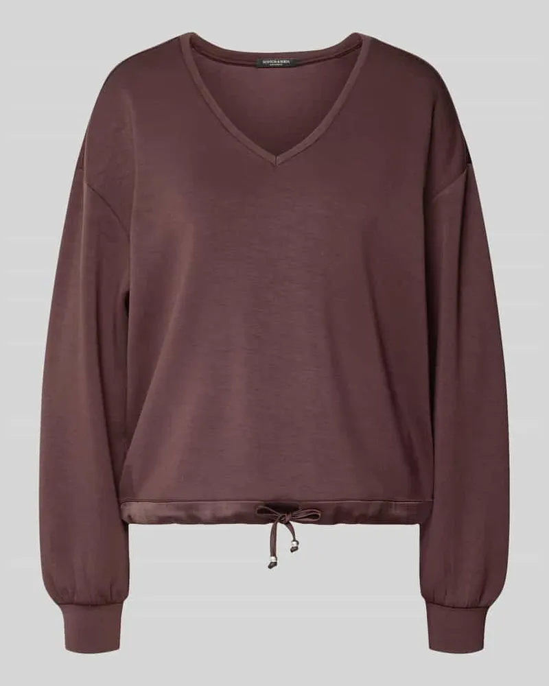 Scotch&Soda Sweatshirt mit V-Ausschnitt Schoko