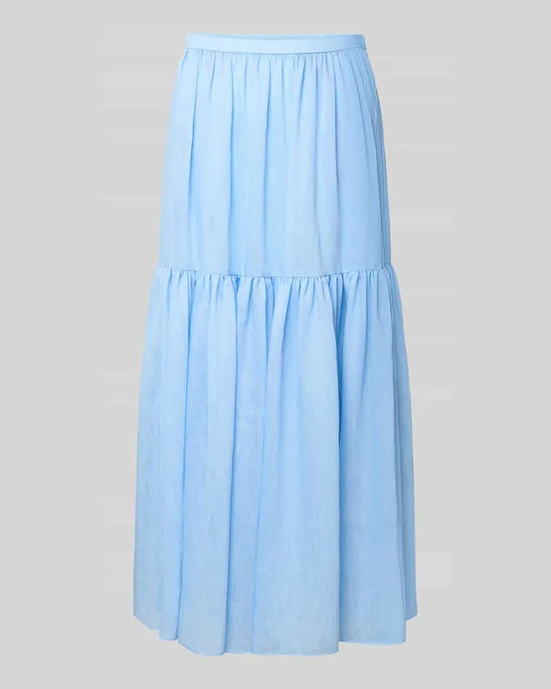 JAKE*S Maxirock mit Volantsaum und seitlichem Reißverschluss Sky
