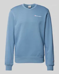 Champion Sweatshirt mit Label-Stitching Blau