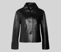 Lederjacke mit Pattentaschen