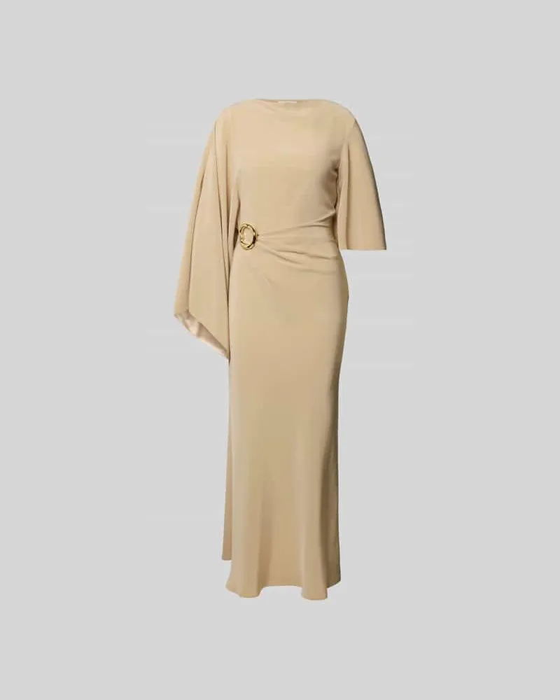 Joseph Slim Fit Maxikleid mit Zierbesatz Modell Beige