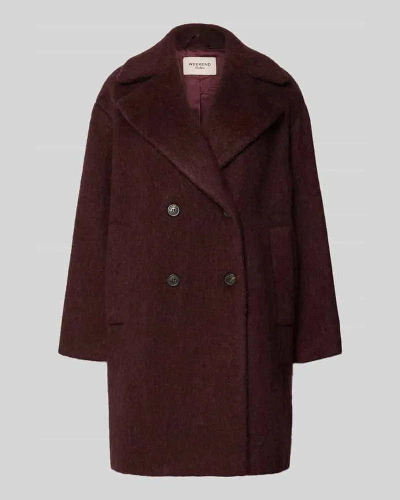 Max Mara Wollmantel aus Alpaka Mohair Modell 'WKDACCENTO Bordeaux