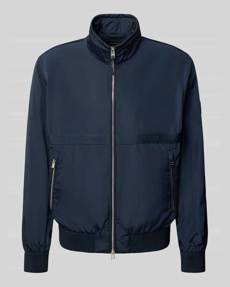 HUGO BOSS Regular Fit Blouson mit Label-Band Modell 'CELTIPO Marine