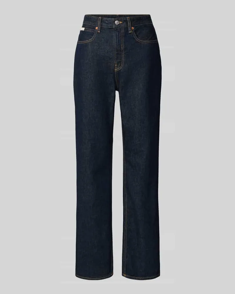 Calvin Klein Straight Fit Jeans mit Label-Detail Jeansblau