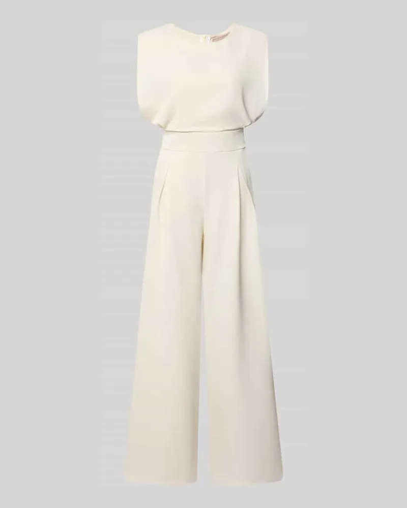 Rinascimento Regular Fit Jumpsuit mit Rundhalsausschnitt Weiss