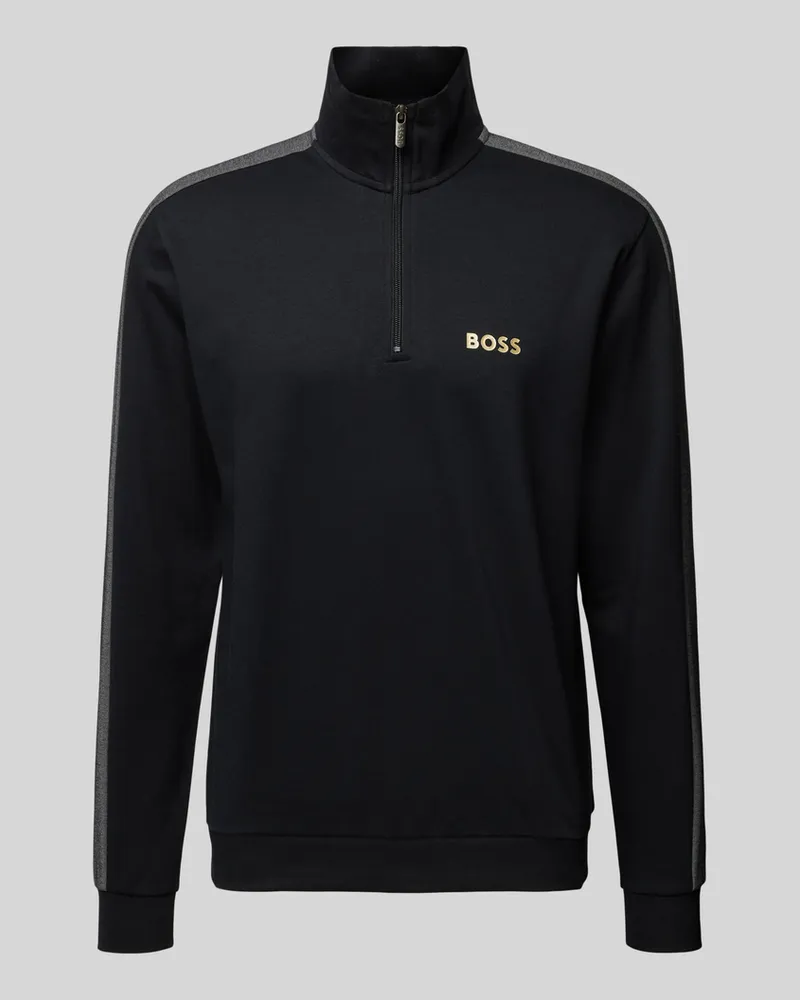 HUGO BOSS Sweatshirt mit Label-Print Black