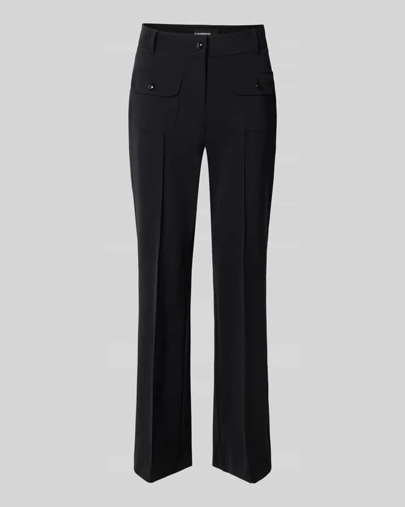 Cambio Slim Fit Schmale Hose mit aufgesetzten Taschen Modell 'FARAH Black