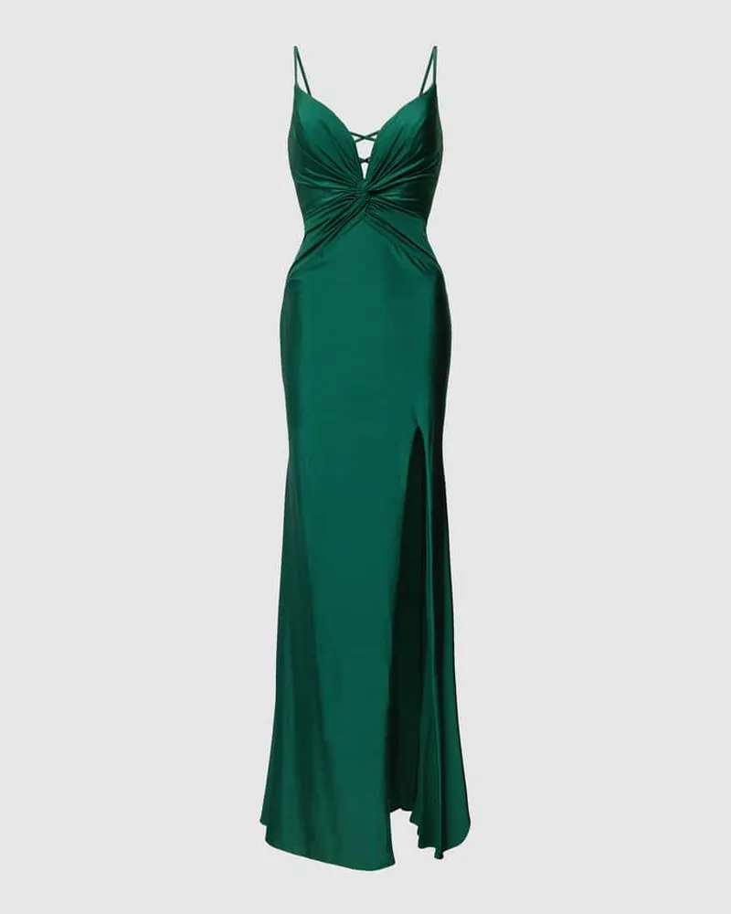 LUXUAR Abendkleid mit Herz-Ausschnitt Gruen