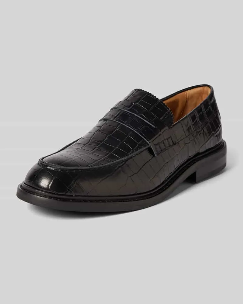 Selected Homme Penny-Loafer aus echtem Leder Modell 'CARTER Black