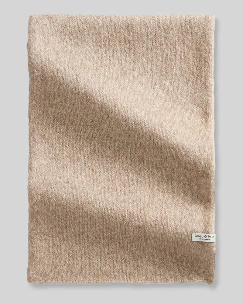 Marc O'Polo Schal aus Baumwoll-Mix mit Alpaka-Schurwoll-Anteil Beige