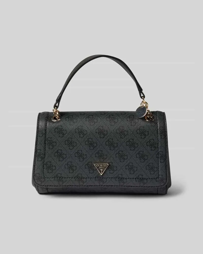 Guess Handtasche mit Label-Applikationen Modell 'NOELLE II Anthrazit