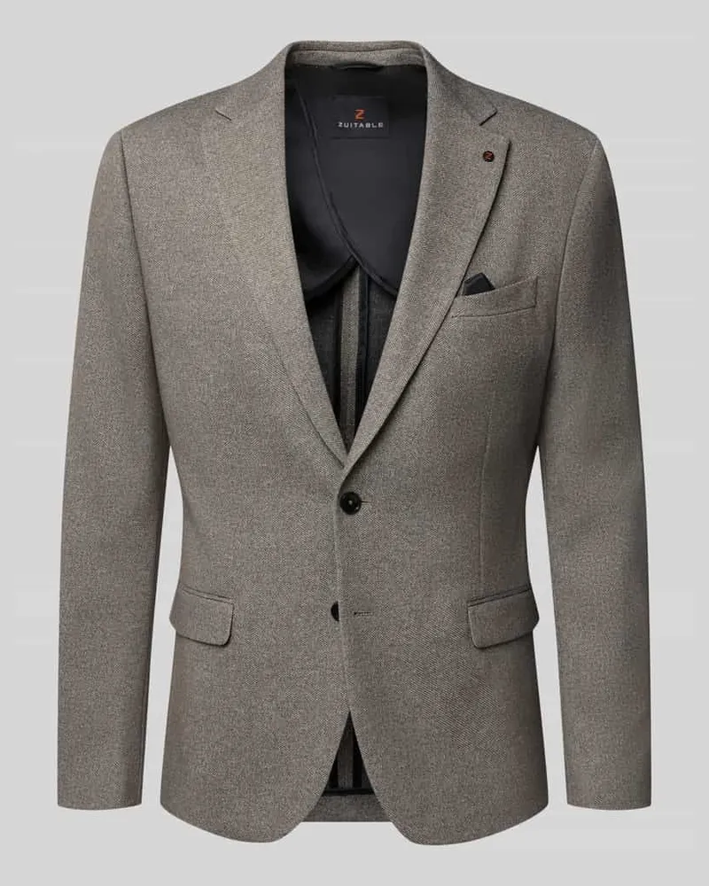 Zuitable Slim Fit Sakko mit Baumwoll-Anteil Modell 'Nick Sand