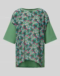 Max Mara T-Shirt mit Muster-Print Modell 'MALAGA Dunkelgruen