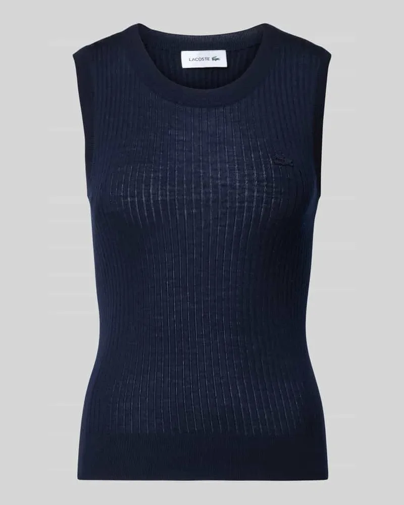 Lacoste Slim Fit Pullunder aus reiner Wolle Marine